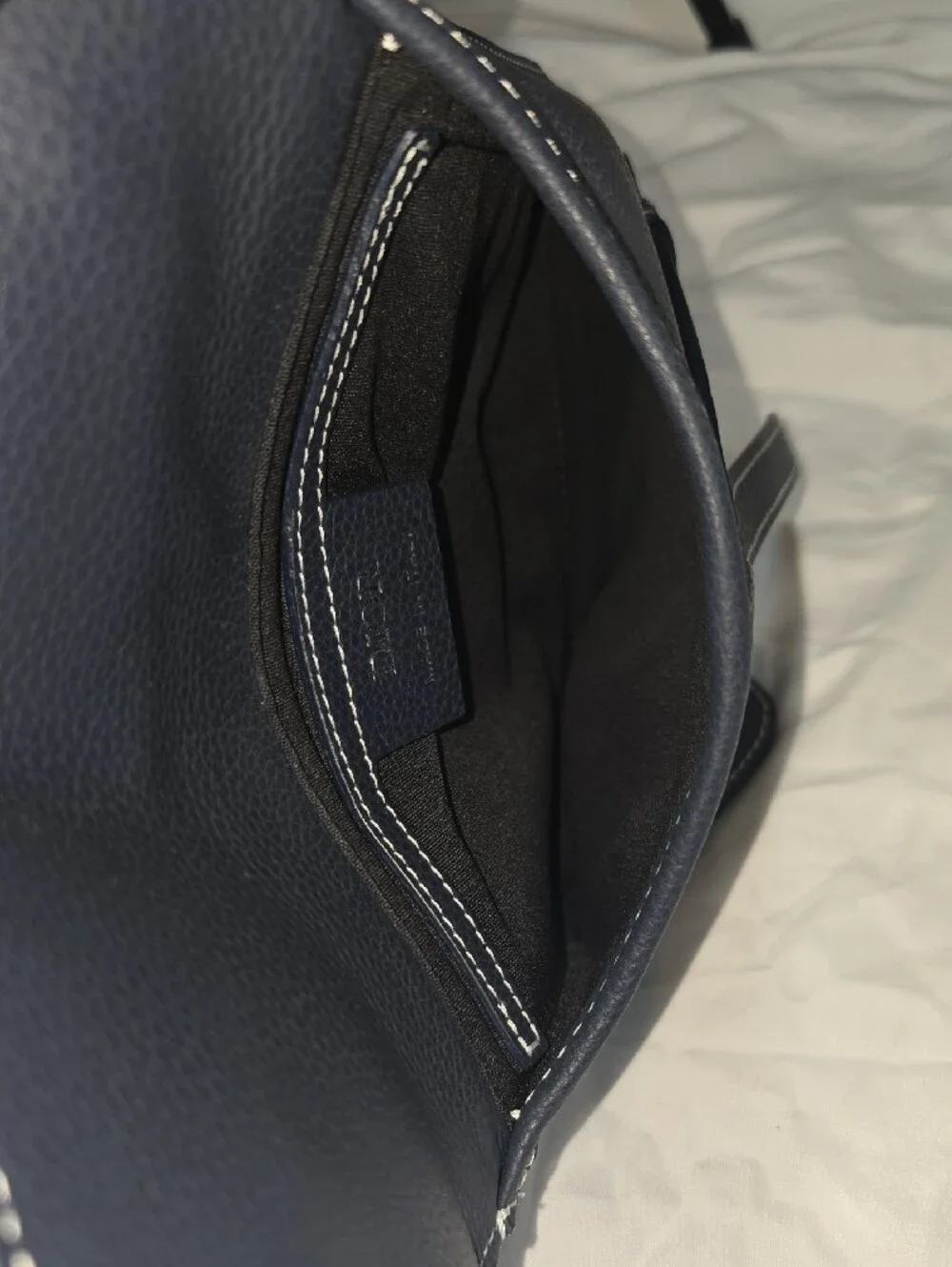 Dior Men Grained Calfskin Saddle Flat Messenger Bag